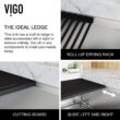 VIGO 1004812066 Oxford 36" Double Bowl Workstation Undermount Stainless Steel Farmhouse Sink with Ledge and Accessories VIGO 1004812066 Oxford 36" Double Bowl Workstation Undermount Stainless Steel Farmhouse Sink with Ledge and Accessories