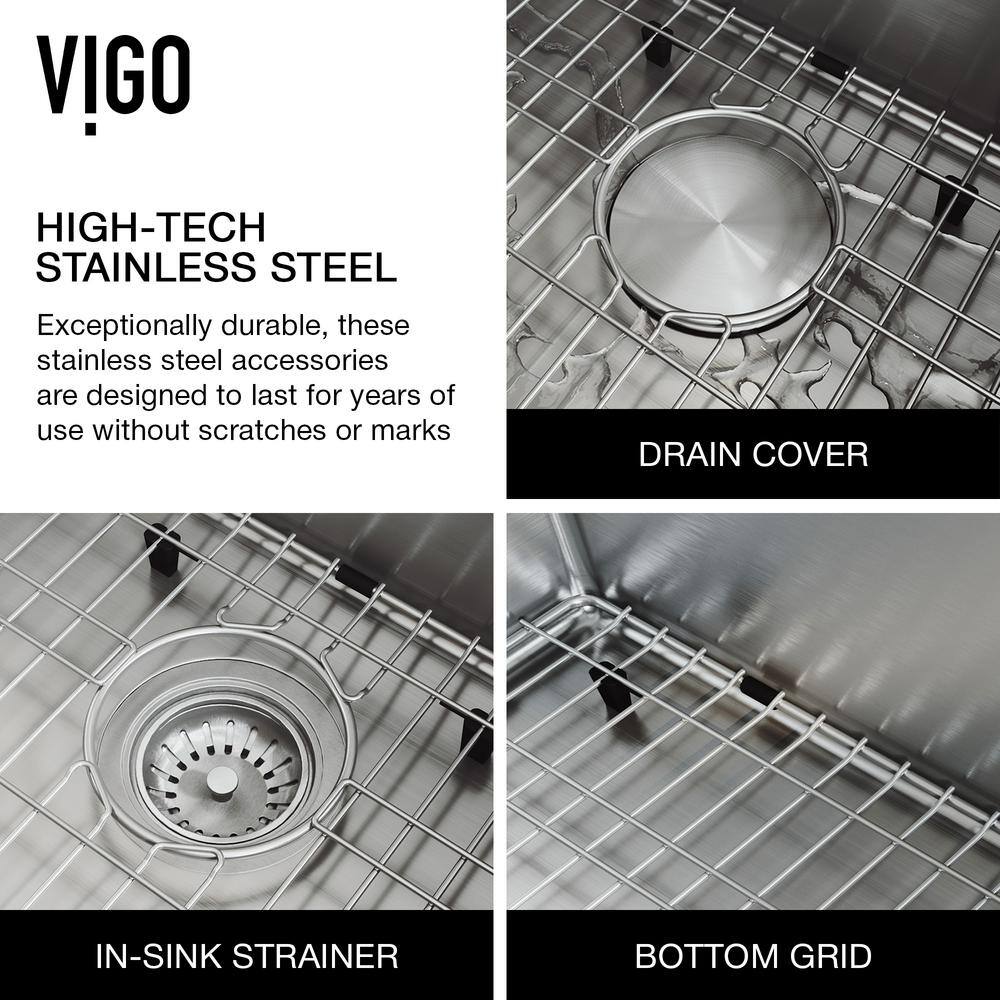 VIGO 1004812066 Oxford 36" Double Bowl Workstation Undermount Stainless Steel Farmhouse Sink with Ledge and Accessories VIGO 1004812066 Oxford 36" Double Bowl Workstation Undermount Stainless Steel Farmhouse Sink with Ledge and Accessories - Image 12