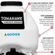 Tomahawk Power TCS6.5 6.5 Gal. Backpack Concrete Sprayer with 1.8 HP Engine, Wand Attachment and 0.5 GPM Fan Nozzle for Concrete Finishing