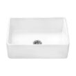 Ruvati 1003280743 30 in. x 20 in. Fireclay Reversible Farmhouse Apron-Front Single Bowl Kitchen Sink in White