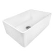 Ruvati 1003280743 30 in. x 20 in. Fireclay Reversible Farmhouse Apron-Front Single Bowl Kitchen Sink in White
