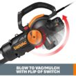 Worx WG512 TRIVAC 2.0 70 MPH 600 CFM Electric 12 Amp 3-in-1 Blower, Mulcher, Yard and Lawn Vacuum with Metal Impeller