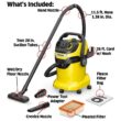 Karcher 1.628-311.0 WD 5/P Multi-Purpose 6.6 Gal. Wet/Dry Shop Vacuum Cleaner with Attachments and Blower Feature - 2022 Edition