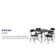 Flash Furniture 5 Piece Black Folding Card Table and Chair Set