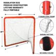 GoSports Regulation Lacrosse Net with Steel Frame - Only Truly Portable Lacrosse Goal for Kids and Adults, Backyard Setup and Takedown in Minutes