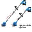 Docooler 21V Telescopic Handheld Cordless Grass Trimmer Electric Lawn Mower 1500mAh Rechargeable Battery Fast Multi Function Power Lithium Trimmer with / Stainless Steel Blade, Circular