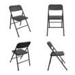 COSCO Premium 5-Piece Fabric Folding Chair & Classic 34"Vinyl Card Table Set, Black COSCO Premium 5-Piece Fabric Folding Chair & Classic 34"Vinyl Card Table Set, Black