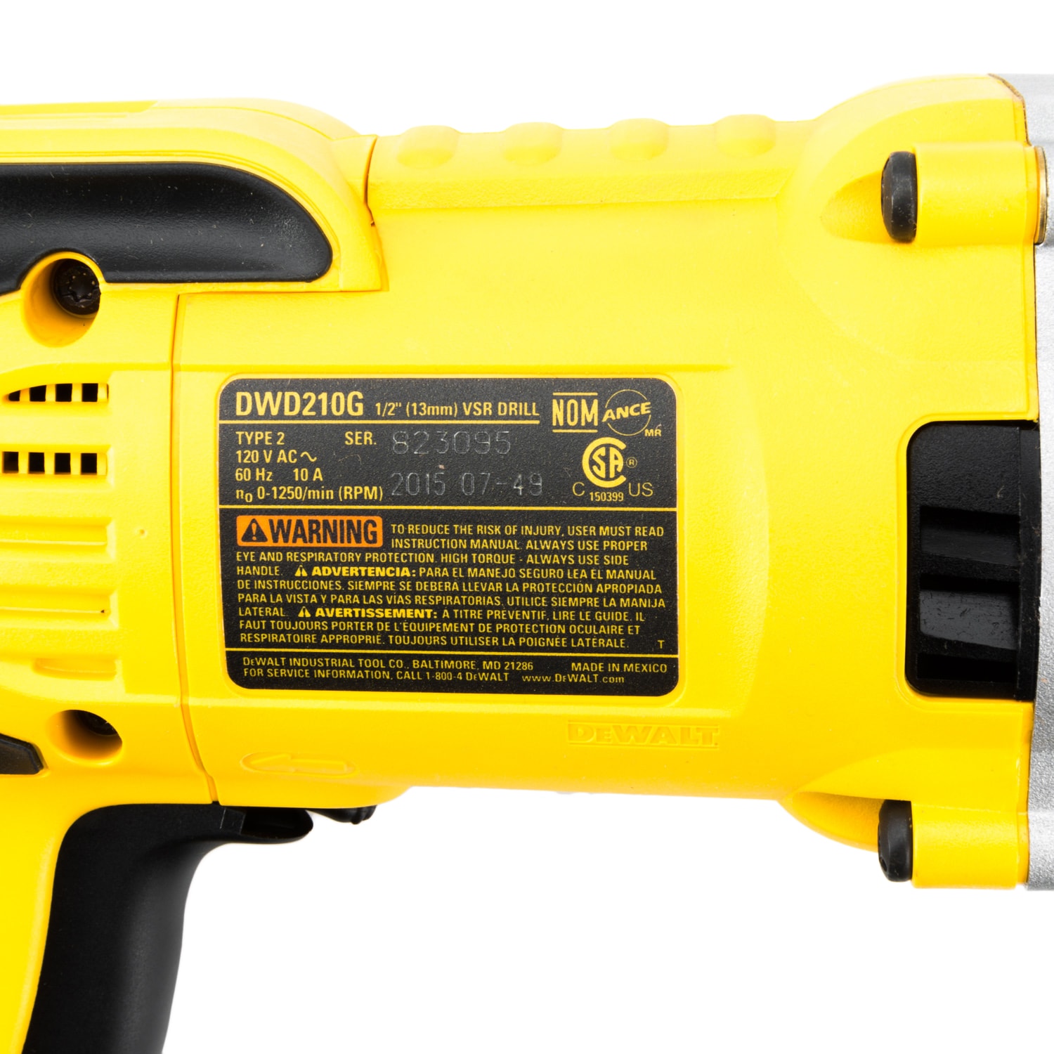 DEWALT 1/2-in Keyed Corded Drill (Tool Only) DEWALT 1/2-in Keyed Corded Drill (Tool Only) - Image 10