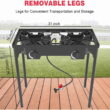 Kapas Outdoor & Indoor Portable Propane Stove, Double Burners