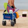 Mac Sports Collapsible Folding All Terrain Outdoor Beach Utility Wagon Cart, Blue