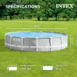 Intex 15 Foot x 42 Inch Prism Frame Above Ground Swimming Pool Set with Filter