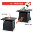 Sophia & William 28 inch Outdoor Gas Fire Pit Table with Lid 50,000 BTU