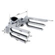 TCMT 2 Racks CNC Wakeboard Tower Rack CFR-WA-2 Bat Back Boat Surfboard / Kneeboard Holder Silver
