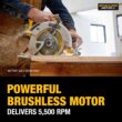 DEWALT XR 20-volt Max 7-1/4-in Brushless Cordless Circular Saw