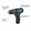 Bosch 3/8-in 12-volt-Amp Variable Speed Cordless Hammer Drill (2-Batteries Included)