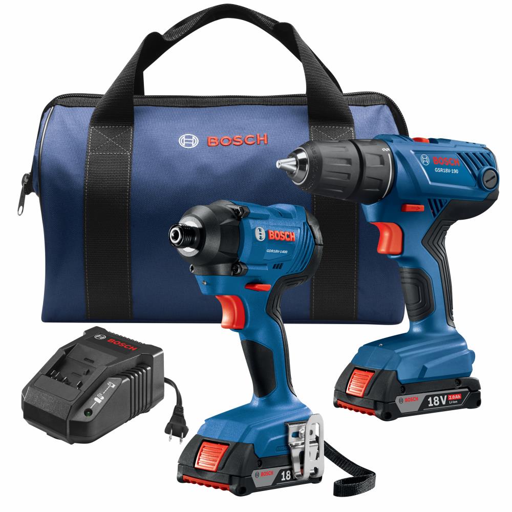 Bosch 2-Tool 18-volt Power Tool Combo Kit with Soft Case (2 Li-ion Batteries Included and Charger Included) Bosch 2-Tool 18-volt Power Tool Combo Kit with Soft Case (2 Li-ion Batteries Included and Charger Included)