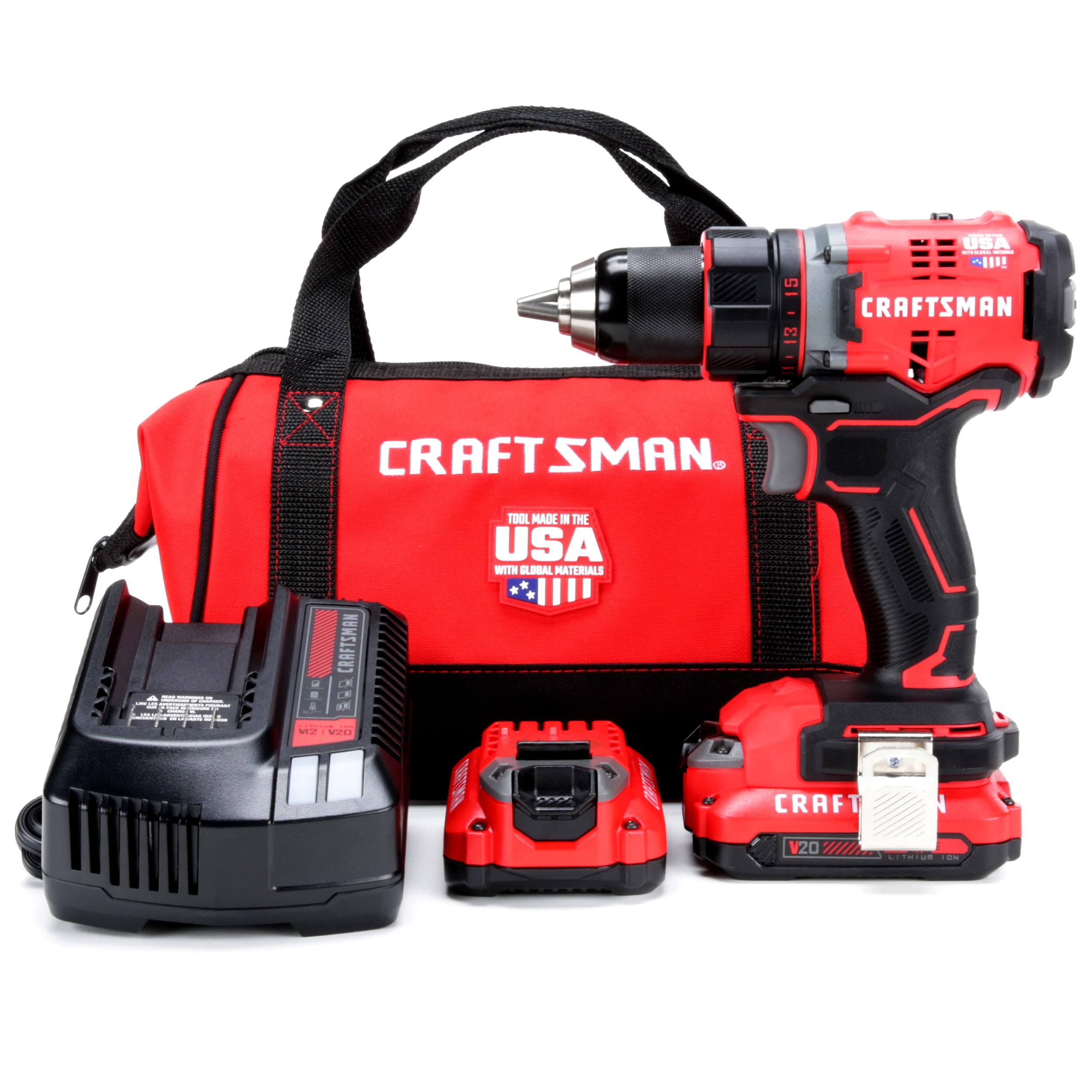 CRAFTSMAN V20 20-volt 1/2-in Brushless Cordless Drill(2 Li-ion Batteries Included and Charger Included) CRAFTSMAN V20 20-volt 1/2-in Brushless Cordless Drill(2 Li-ion Batteries Included and Charger Included) - Image 2