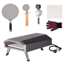 Sophia & William Portable 13" Gas Pizza Oven with Set of Pizza Baking Tools for Outdoor Camping