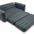 Intex Inflatable Pull-Out Sofa Bed Sleep Away Futon Couch, Queen, Gray (2 Pack)