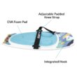 Xspec Kneeboard with Hook for Knee Surfing Boating Waterboarding, White Xspec Kneeboard with Hook for Knee Surfing Boating Waterboarding, White
