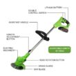 Cordless Electric Weed Eater Battery Powered Lightweight Weed Grass Trimmer Edger For quickly trims over-long weeds on lawn garden