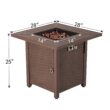 COSIEST Outdoor Propane Fire Table, 28-inch Brown Square Fire Pit, 40000 BTU