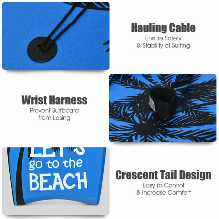 Super Lightweight Bodyboard Surfing with Leash EPS Core Boarding Super Lightweight Bodyboard Surfing with Leash EPS Core Boarding - Image 5