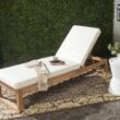 Safavieh Solano Woven Natural Wood Frame Stationary Chaise Lounge Chair(s) with Off-white Woven Seat