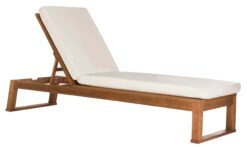 Safavieh Solano Woven Natural Wood Frame Stationary Chaise Lounge Chair(s) with Off-white Woven Seat