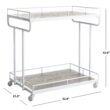 Safavieh Gray Composite Base with Mdf Top Rolling Kitchen Cart (32-in x 21-in x 32-in)