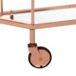 Safavieh Red Metal Base with Mirror Top Rolling Kitchen Cart (29.6-in x 16.5-in x 29.8-in)