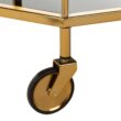 Safavieh Gold Metal Base with Glass Top Rolling Kitchen Cart (29.6-in x 16.5-in x 29.8-in)