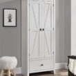 Ameriwood Home Winthrop 29.7-in x 71.9-in H Wood Composite Ivory Pine Freestanding or Wall-mount Utility Storage Cabinet