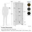 Ameriwood Home Winthrop 29.7-in x 71.9-in H Wood Composite Ivory Pine Freestanding or Wall-mount Utility Storage Cabinet