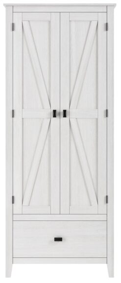 Ameriwood Home Winthrop 29.7-in x 71.9-in H Wood Composite Ivory Pine Freestanding or Wall-mount Utility Storage Cabinet