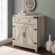 Walker Edison 30-in W x 33-in H Wood Composite White Oak Freestanding Utility Storage Cabinet
