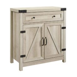 Walker Edison 30-in W x 33-in H Wood Composite White Oak Freestanding Utility Storage Cabinet