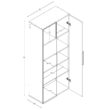 Prepac HangUps 30-in W x 72-in H Wood Composite White Wall-mount Utility Storage Cabinet Prepac HangUps 30-in W x 72-in H Wood Composite White Wall-mount Utility Storage Cabinet