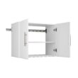 Prepac HangUps 30-in W x 72-in H Wood Composite White Wall-mount Utility Storage Cabinet