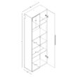 Prepac HangUps 24-in W x 72-in H Wood Composite White Wall-mount Utility Storage Cabinet