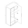 Prepac HangUps 36-in W x 72-in H Wood Composite White Wall-mount Utility Storage Cabinet