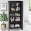 Bush Furniture Salinas 31.5-in W x 62.95-in H Wood Composite Vintage Black Freestanding Utility Storage Cabinet