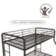 DHP Dusty Twin over Full Metal Bunk Bed with Secured Ladders, Black