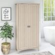 Bush Furniture Salinas 31.5-in W x 62.95-in H Wood Composite Antique White Freestanding Utility Storage Cabinet