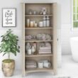 Bush Furniture Salinas 31.5-in W x 62.95-in H Wood Composite Antique White Freestanding Utility Storage Cabinet