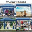 10x10 FT Pop Up Canopy Tent Anti-UV Waterproof Outdoor Canopy Tent Shade Commercial Booth Gazebo, Blue
