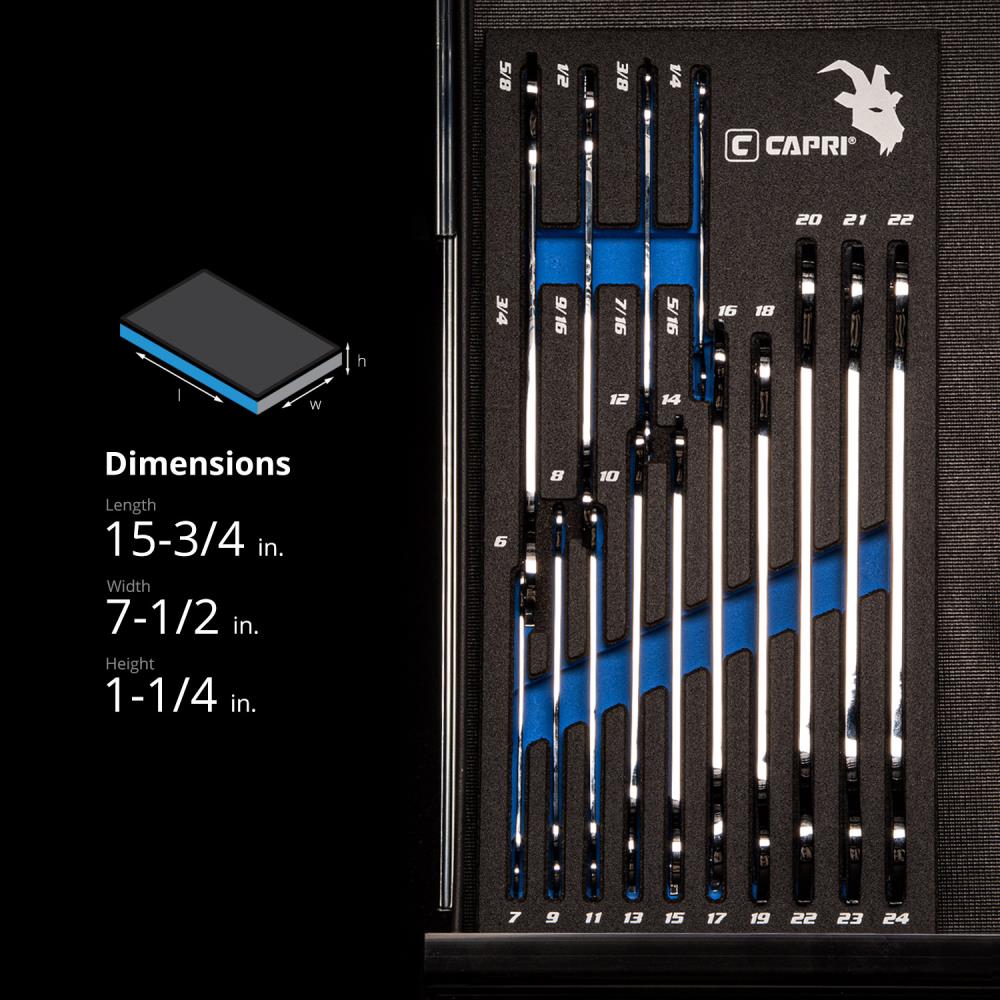 Capri Tools 14-Piece Set 6-point Standard (SAE) and Metric Combination Standard Open End Wrench Capri Tools 14-Piece Set 6-point Standard (SAE) and Metric Combination Standard Open End Wrench - Image 2