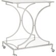 Safavieh Chrome Metal Base with Mirror Top Rolling Kitchen Cart (19.1-in x 26-in x 31.1-in)