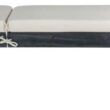 Safavieh Del Mar Dark Slate Gray Wood Frame Stationary Chaise Lounge Chair(s) with Off-white Cushioned Seat