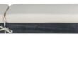 Safavieh Del Mar Dark Slate Gray Wood Frame Stationary Chaise Lounge Chair(s) with Off-white Cushioned Seat